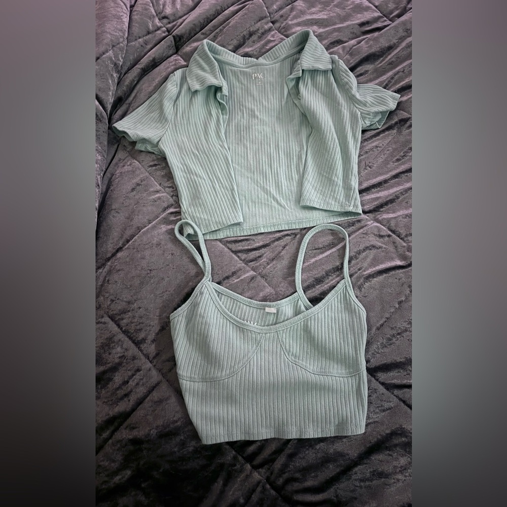 PacSun Lime Green Two-Piece set